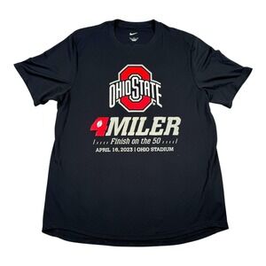 Ohio State Buckeyes Shirt Mens Medium Black NCAA Football Nike 4 Miler 2023 Tee
